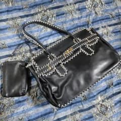 激レア ヴィンテージ マニュトートバッグ オールレザー 本革 黒 