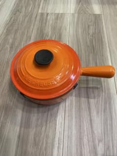 LE CREUSET 片手鍋 オレンジ - メルカリ