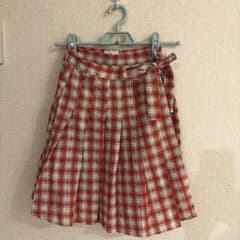 merryjenny チェック柄 ミニスカート レッドのサムネイル