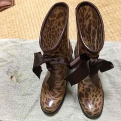 ヒョウ柄 レインブーツ Lサイズ 美品のサムネイル