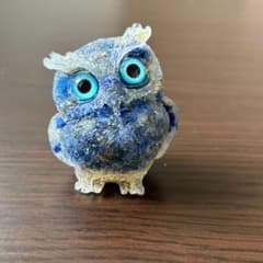 天然石 フクロウ 開運 縁起物 オルゴナイト レジン 置物
