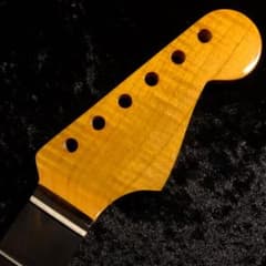 カナダ産フレイムメイプル エレキギター ネック ストラトキャスター