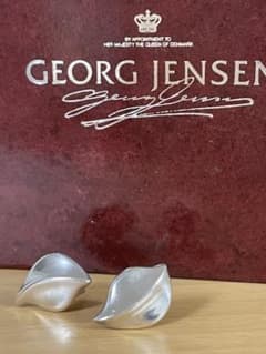 ジョージ・ジェンセン　スターリングシルバー　ピアス　銀　木の葉のサムネイル