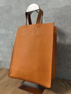 Hender Scheme paper bag トートバッグ オレンジ シボ革 - メルカリ
