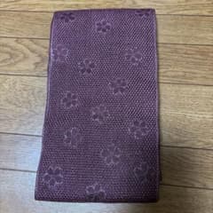 半幅帯 桜模様 小袋帯 紫のサムネイル