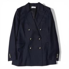 極美品✨️25AW エストネーション Super140 ダブルジャケット 濃紺