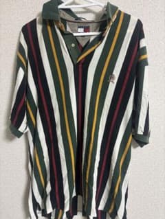 TOMMY HILFIGER エンブレム刺繍 ストライプポロシャツのサムネイル