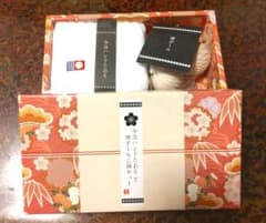 【新品・未使用】今治ハンドたおると檜ボール三個セット　日本製　綿　檜　ギフトのサムネイル