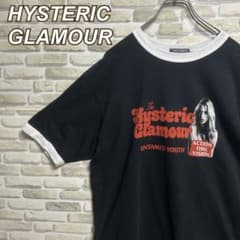 355【人気Lサイズ】ヒステリックグラマー☆ビッグロゴ　半袖リンガーTシャツ 355【人気Lサイズ】ヒステリックグラマー☆ビッグロゴ 半袖リンガーT