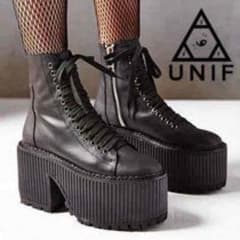 UNIF レースアップ プラットフォームブーツのサムネイル