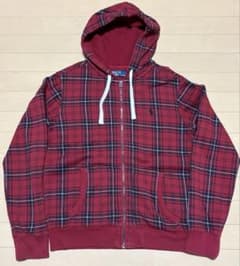 00s Polo byラルフローレン チェック パーカー　サーマルY2K 希少】00s Polo byラルフローレン チェック パーカー サーマルY2K