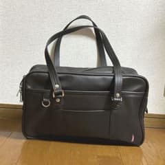 匿名配送】イーストボーイ スクールバッグ 肩掛け 女神刺繍 合皮 濃茶 