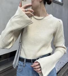 袖フレアリブニットのサムネイル