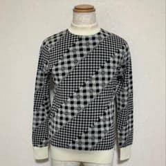 美品☆ FENDI フェンディ ロゴ セーター ニット 46 ウール 5P136 