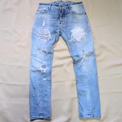 DSQUARED2 Tidy Biker 46 イタリア製 ダメージ加工のサムネイル
