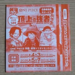 【未使用】最強ジャンプ 応募券 4枚 頂上の強者パック ONE PIECE 付録 最強ジャンプ付録 ONE PIECE ワンピースカード 頂上の強者パック 応募