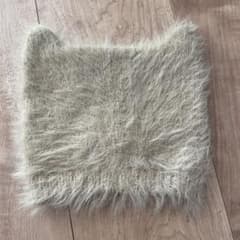 Ocean&Ground ベビー帽子 猫耳 シャギーニット 46-50cm 冬