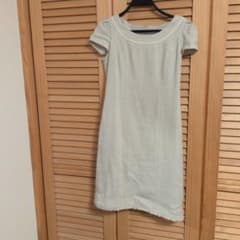 中古　タイトワンピ　ラメツイード 半袖 ひざ丈ワンピースのサムネイル