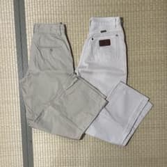 チノパン ベージュ ホワイト 2点セットのサムネイル