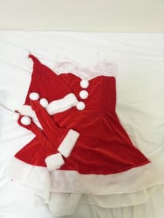 サンタコスプレ レディース 帽子付き 1回着用 クリスマス衣装のサムネイル