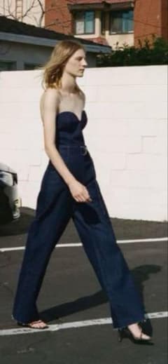 ZARA ジャンプスーツ ビスチェ デニム オーバーオール レア Mサイズ 