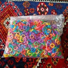 【お得】カラフル プラスチックリング 約400ｇのサムネイル