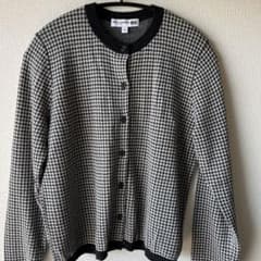 INES DE LA FRESSANGE 千鳥格子柄 カーディガン Lのサムネイル