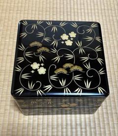 金粉装飾の2段重箱　木製　特製　漆塗り 金粉装飾の2段重箱 木製 特製 漆塗り - メルカリ