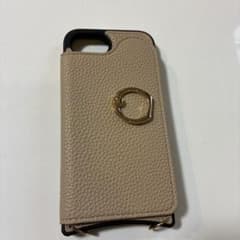 iPhone17e ベージュ リング付 カード入れ　ストラップ付のサムネイル