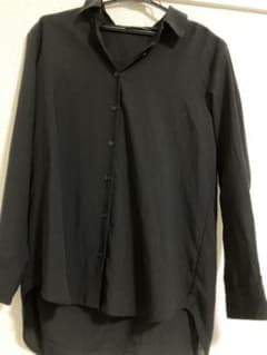 UNIQLO レーヨンシャツ　Mサイズ　黒　ブラックのサムネイル