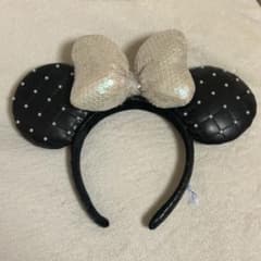 ディズニー　ミニーのカチューシャ　キルティング・ブラックのサムネイル