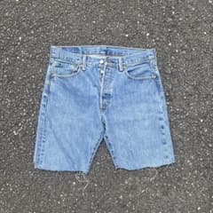 ladies levis501 short denim pants リメイクのサムネイル