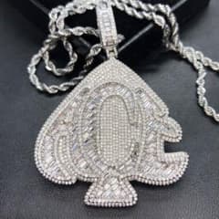 新品】ネックレス スペード エース ACE ロープ チェーン ホワイト 