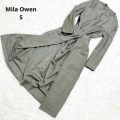 신품급 Mila Owen 랩 스커트 포함 원피스 긴팔 S 카키