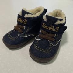 [미품] 미키 하우스 DOUBLE.B 데님 베이비 부츠 뒷보아 14.0cm