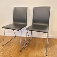 IKEA VOLFGANG レザー調 ダイニングチェア 2脚セット - メルカリ