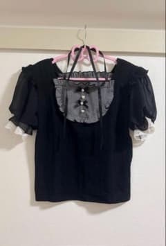 NOEMIE お嬢さんバックレースアップチョーカーネックカットソーのサムネイル