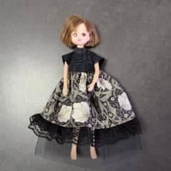 G536リカちゃんのワンピース ハンドメイド22㌢、27㌢ドール服