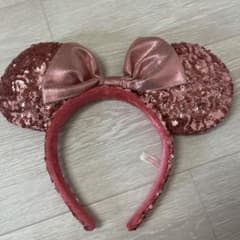 Disney ミニーマウス スパンコール カチューシャ ローズゴールドのサムネイル