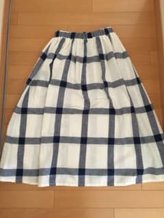 SM2 サマンサモスモス チェック ブルー ロングスカートのサムネイル