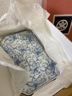 【新品未使用】たち吉　古都唐草　角小皿　5枚セットのサムネイル
