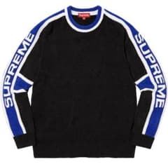 トップス Supreme Stripe Chenille Sweater supreme Stripe Chenille Sweater セーター 青 - メルカリ