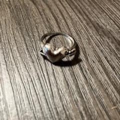 シルバー 波状デザイン リング DEAL DESIGN（ディールデザイン） グランド ストーン シルバー リング