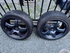 RAYS 57 18インチ 8.5j 5穴 PCD100 中古 2本訳ありのサムネイル