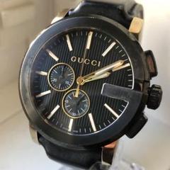 GUCCI ブラック クロノグラフ 時計 GUCCI グッチ 101M クロノグラフ ブラックダイヤモンド 腕時計