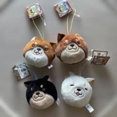 忠犬もちしば フェイスマスコット　4個セット