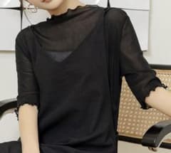 DAYCLOSET メッシュ メロウ 半袖カットソー ブラック Mサイズのサムネイル
