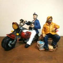 マドロス 船長 ライダー 漁師 人形 オブジェ 2点セット バイク - メルカリ