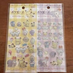 a * 님 포켓 피스 반짝이 씰 2 시트 포켓몬