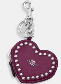 【COACH】ハートスタッズコインケース バッグキーリング チャーム  小銭入れのサムネイル